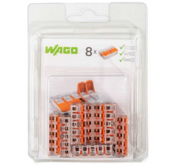 Фотография товара 'Wago Мини-упаковка компактных рычажковых универсальных клемм в блистерах (без контактной пасты) 221–415/996-008, 76088'