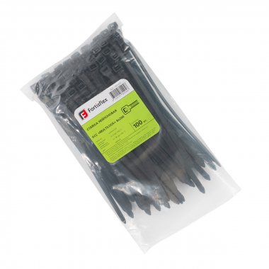 Фотография товара 'Fortisflex Стяжка нейлоновая КСС «MULTILOCK» 8х200 (черн) (100шт), 102325'