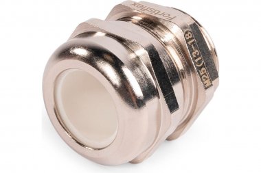 Фотография товара 'Fortisflex 88845 Ввод кабельный термостойкий латунный ВКТ-М25 (13-18 мм)'