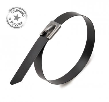 Фотография товара 'Fortisflex Стяжки стальные с полимерным покрытием СКС-П (304) 4,6*1000 74939'