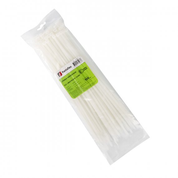 Фотография товара 'Fortisflex Стяжка нейлоновая КСС «MULTILOCK» 5х300 (бел) (100шт), 102307'