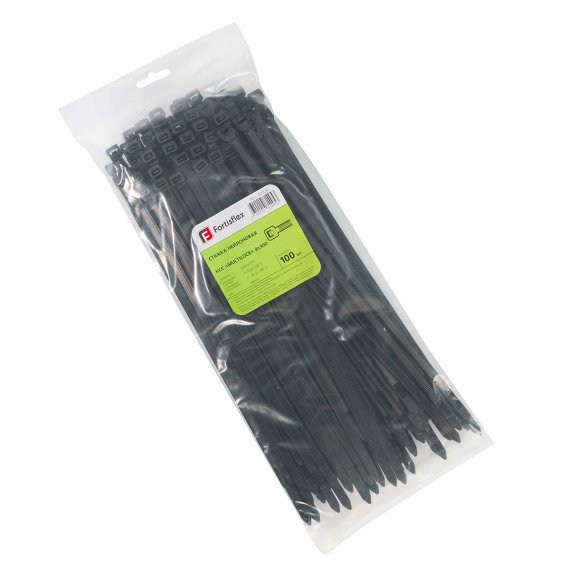 Фотография товара 'Fortisflex Стяжка нейлоновая КСС «MULTILOCK» 8х300 (черн) (100шт), 102326'