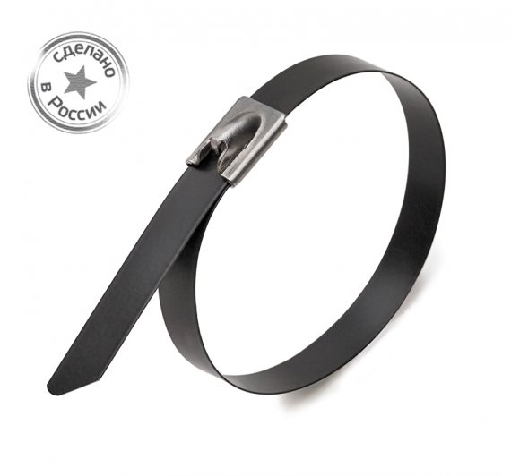 Фотография товара 'Fortisflex Стяжки стальные с полимерным покрытием СКС-П (304) 4,6*400 74935'