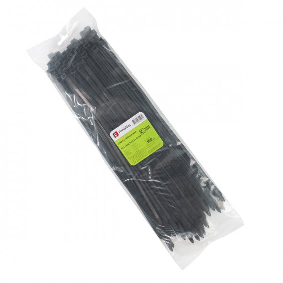 Фотография товара 'Fortisflex Стяжка нейлоновая КСС «MULTILOCK» 8х400 (черн) (100шт), 102327'